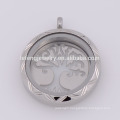 High quality Beautiful 22mm Silver Hollow Tree Floating locket plates for 30mm locket